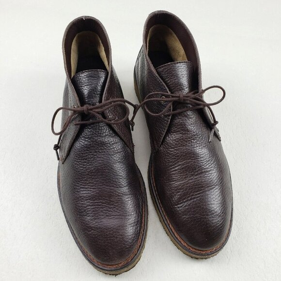 Taft Brown Leather Chukka Boot Mens 9 EU 42 Lace Up Gum Sole Shoe Handmade Spain